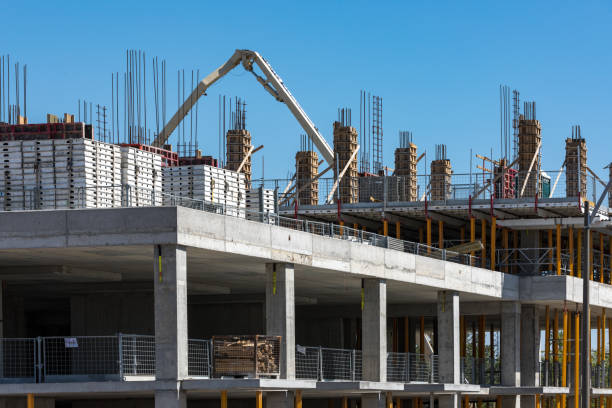 Low rise building construction site