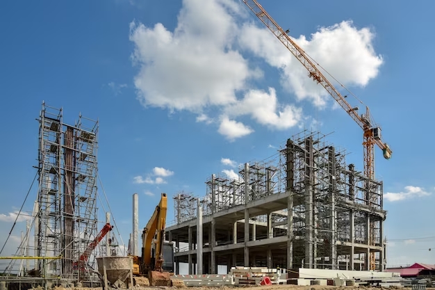 Tower crane at construction site
